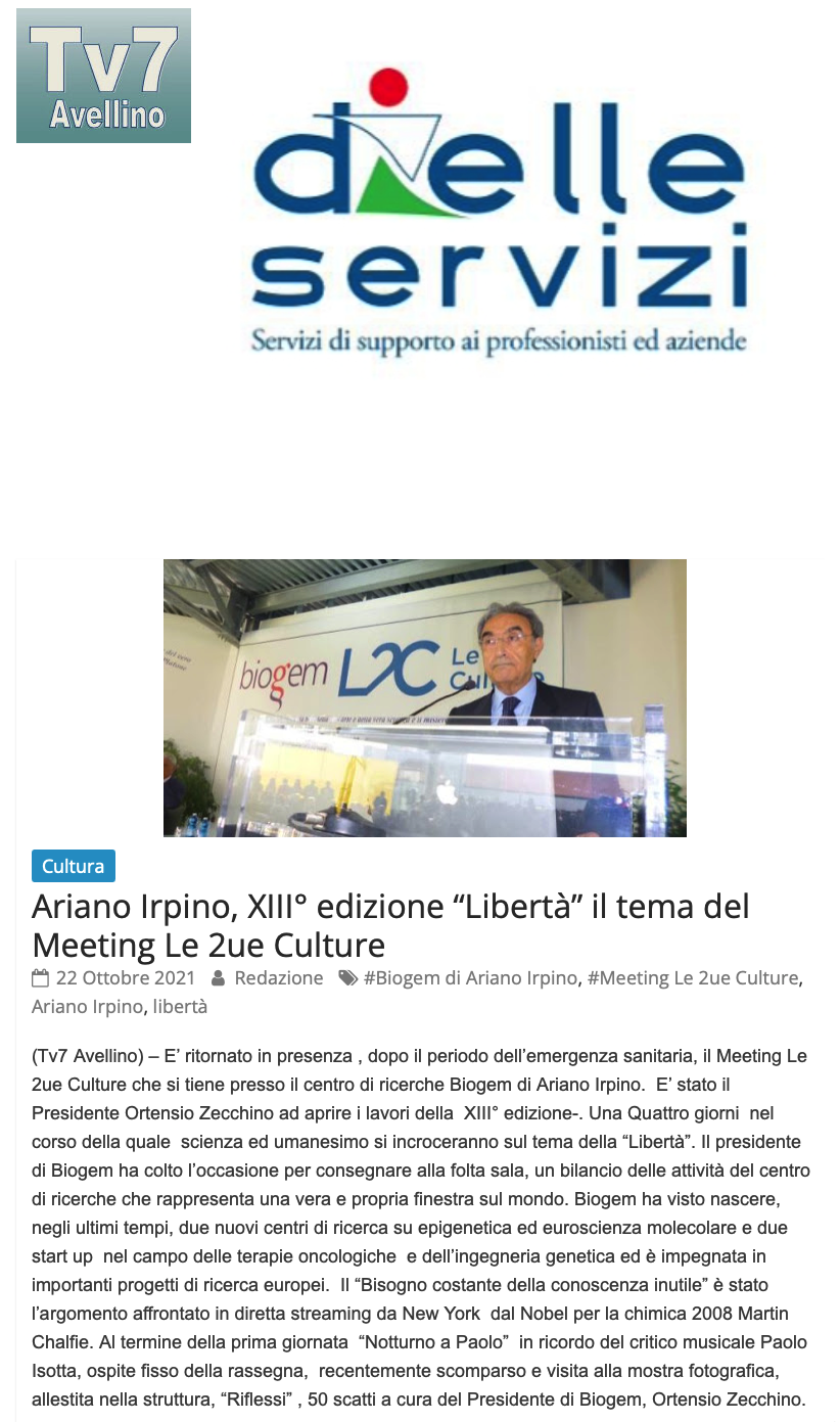Ariano Irpino, XIII° edizione “Libertà” il tema del Meeting Le 2ue Culture